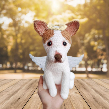 You Were My Favorite Hello - Custom Crochet Dog Doll with Personalized Card