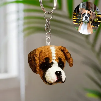 Personalized Wool Keychain Customized Head Photo