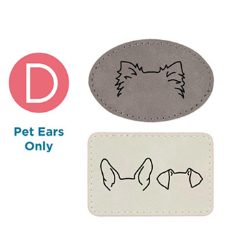 Custom Dog Ear or Cat Ear Outlines Engraved Patch Baseball Hat