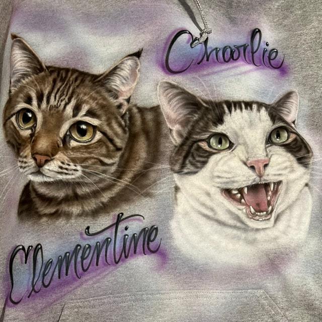 Pet Portrait Custom Airbrush Tee, Sweatshirt, or Hoodie – Hand-Painted and Photo-Realistic from Your Image