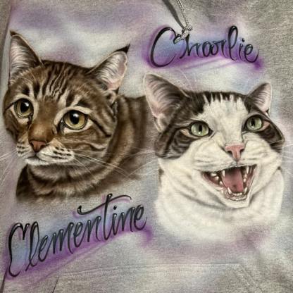 Pet Portrait Custom Airbrush Tee, Sweatshirt, or Hoodie – Hand-Painted and Photo-Realistic from Your Image