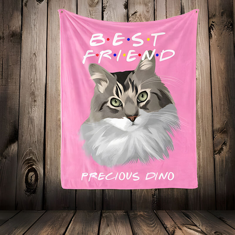 Personalized Picture Blanket Interesting And Warm Gift for Pet Lover "Best Friend"