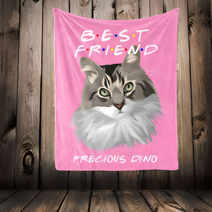 Personalized Picture Blanket Interesting And Warm Gift for Pet Lover "Best Friend"