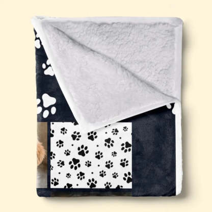 Personalized Memorial Blanket – 'My Favorite Hello, Hardest Goodbye' Custom Photo Blanket – Pet Loss Sympathy Gift for Pet Owners