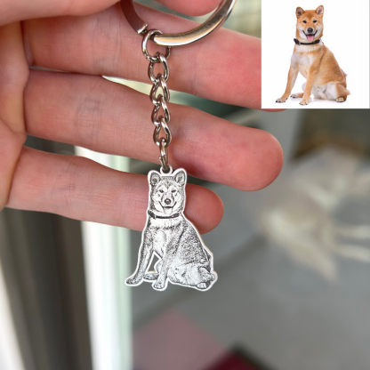 Personalized Photo Keychain Fun Gift For Pets