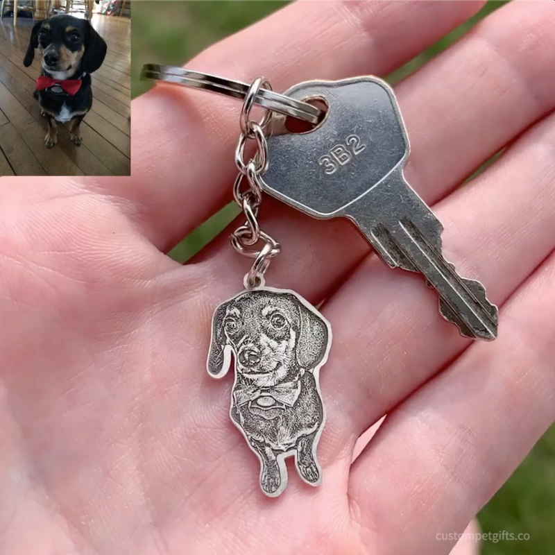 Personalized Photo Keychain Fun Gift For Pets