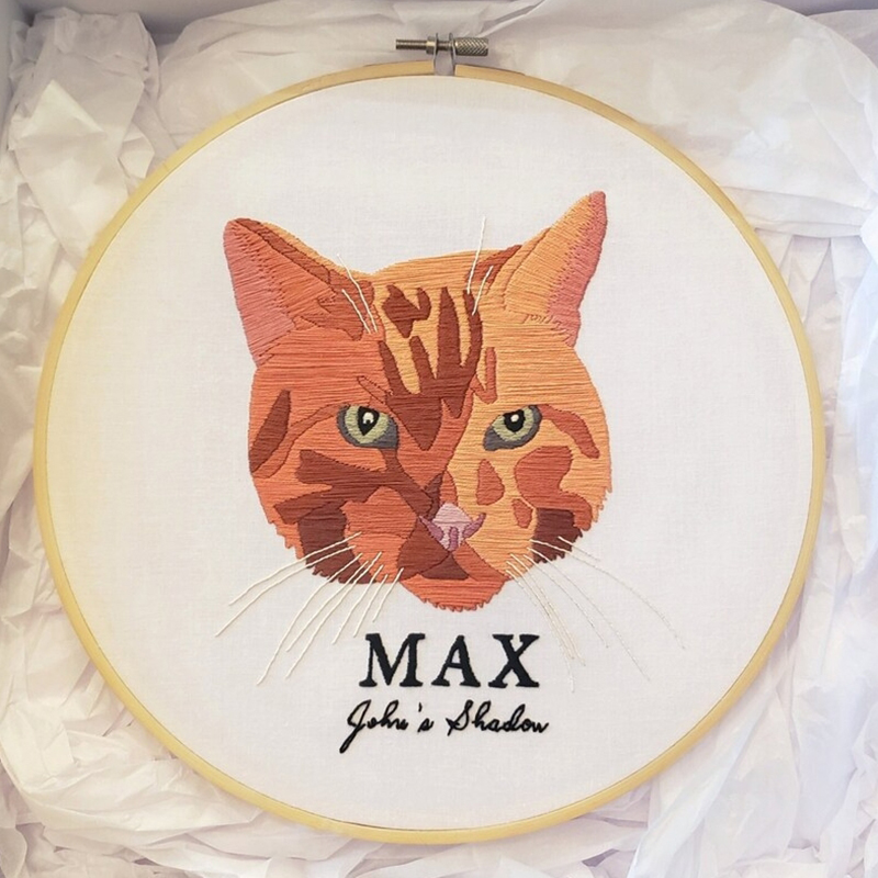 Personalized Embroidery Hoop Custom Pet Photo Fun Home Decor For Christmas