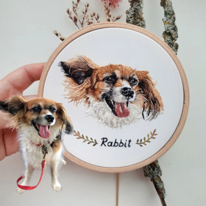 Personalized Embroidery Hoop Customized Photo Romantic Gift For Christmas