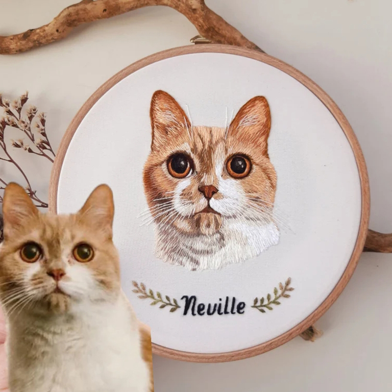 Personalized Embroidery Hoop Customized Photo Romantic Gift For Christmas