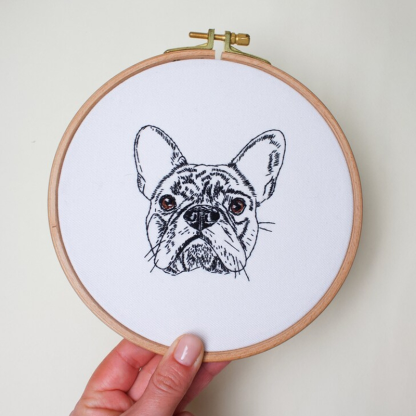 Custom Embroidery Hoop Custom Pet Line Drawing Fun Decoration Christmas Gift