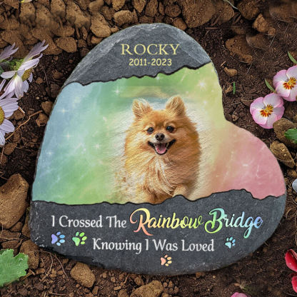 "Miss You for the Rest of Mine" Personalized Memorial Stone Sympathy Gift for Pet Owners