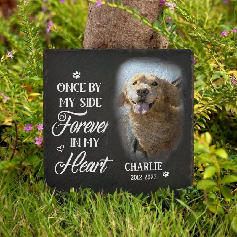 Custom Memorial Stone Add Pet Photo Dog Memorial Gifts for Pet Owner