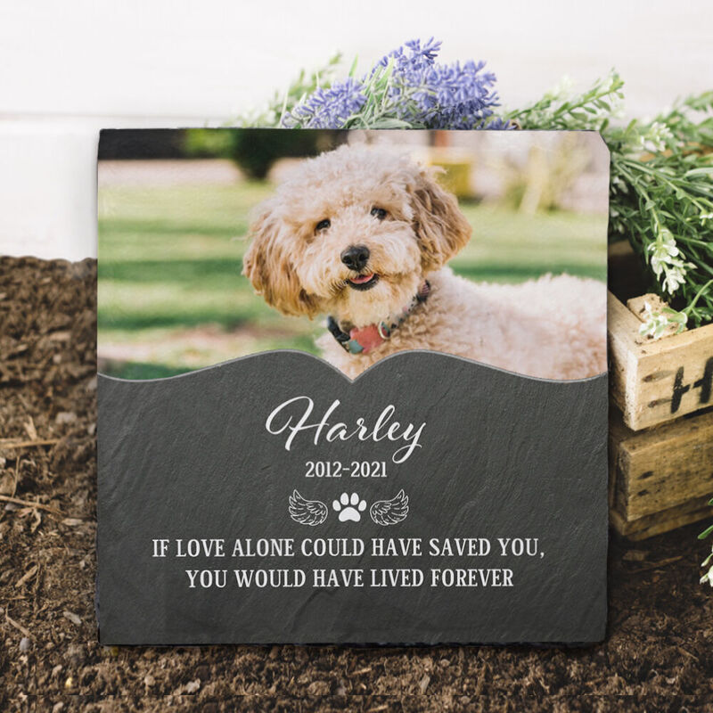 Personalized Memorial Stone Pet Grave Marker Sympathy Gift for Pet Owner