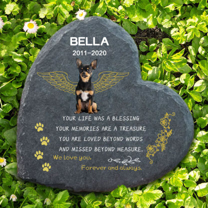 "Love You Forever & Always" Personalized Memorial Stone Pet Grave Marker Memorial Gift