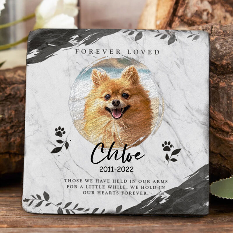 Personalized Memorial Stone Pet Grave Marker Upload Image Memorial Gift