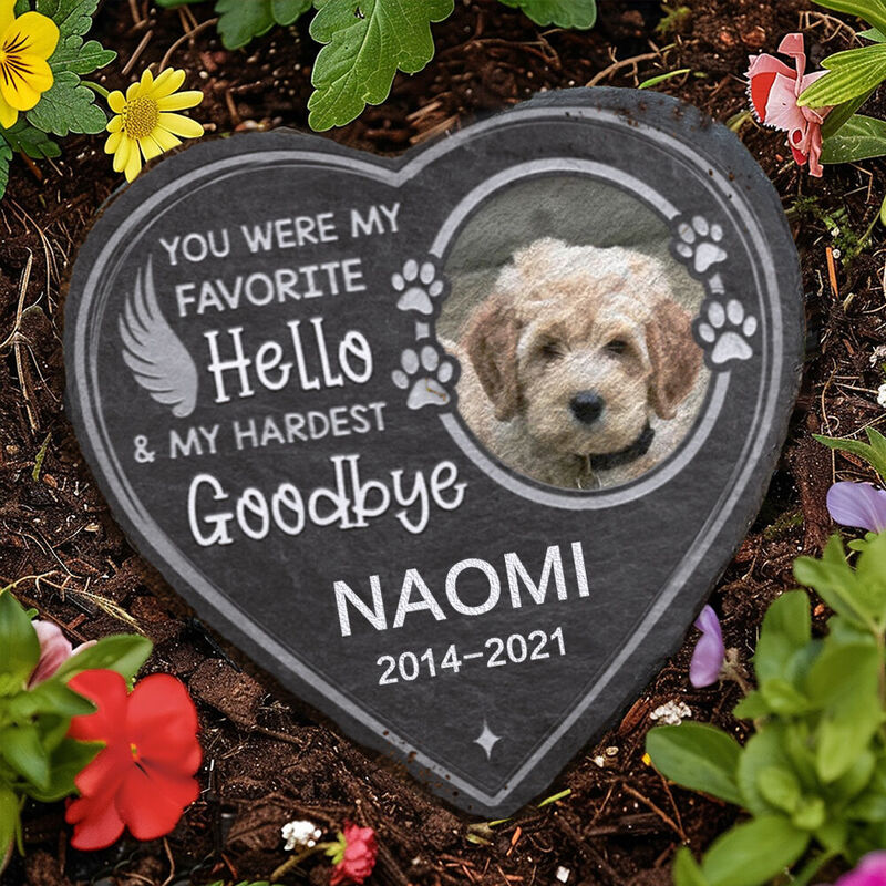 Personalized Memorial Stone Memorial Gift Pet Grave Marker for Loss of Dog