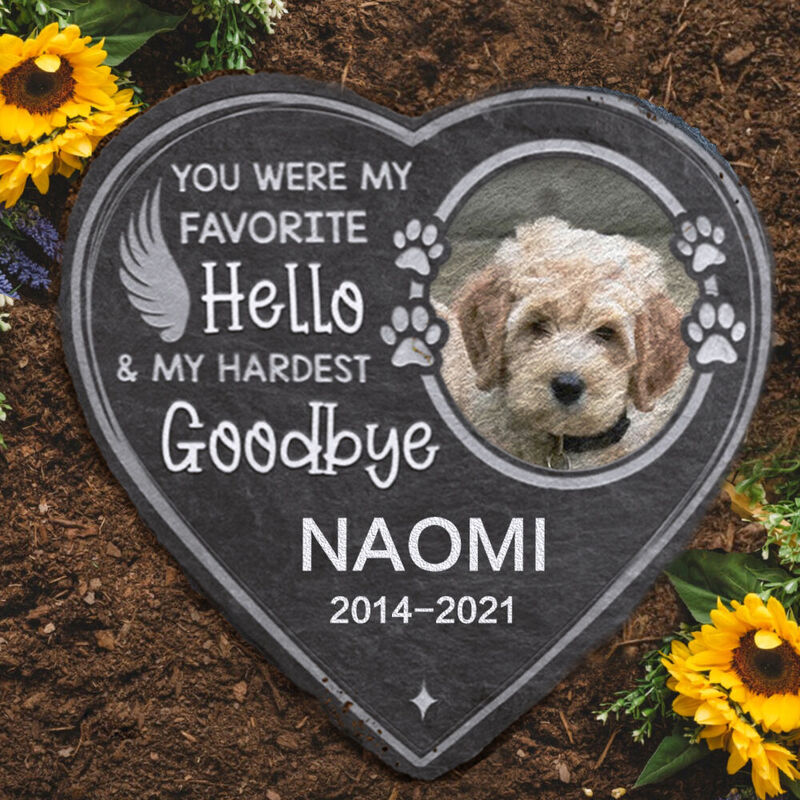Personalized Memorial Stone Memorial Gift Pet Grave Marker for Loss of Dog