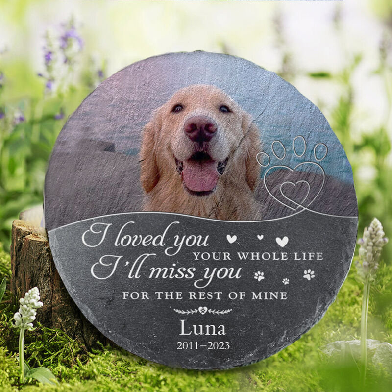 Personalized Memorial Stone Pet Tombstone of Condolence Gift to Pet Owners