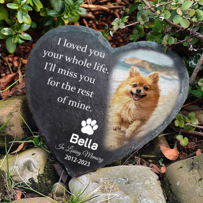 "Heartwarming Tribute" Personalized Memorial Stone Dog Grave Marker for Pet Lover
