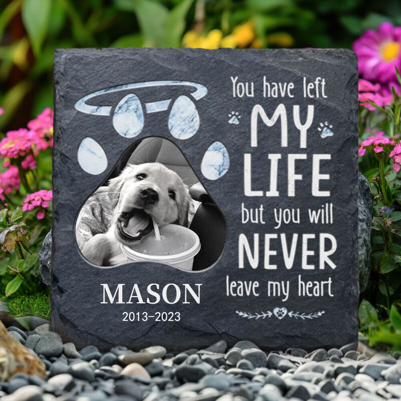 Personalized Memorial Stone Pet Dog Tombstone Gift for Pet Owner