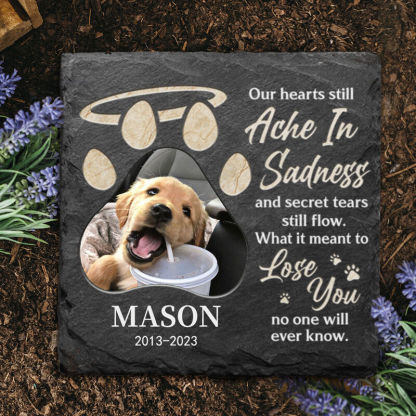 Personalized Memorial Stone Pet Dog Tombstone Pawprint Gift for Pet Owner