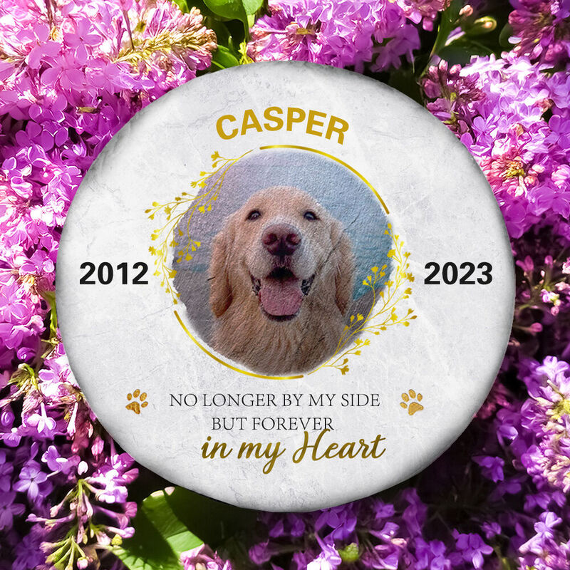 "Forever in Heart" Personalized Memorial Stone Upload Image Memorial Gift for Pet Owner