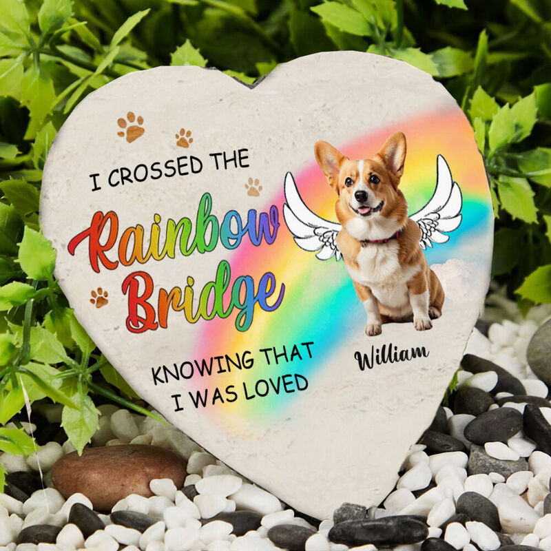 "My Hardest Goodbye" Personalized Heart Shaped Memorial Stone Sympathy Gift for Pet Owners