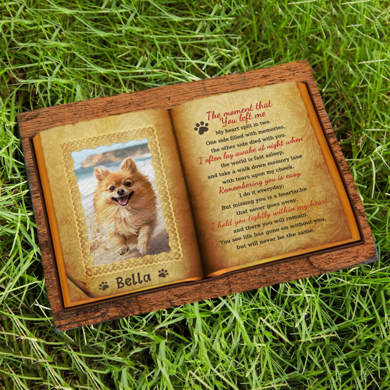 Personalized Memorial Stone Slate Grave Marker Sympathy Gift For Pet Owners