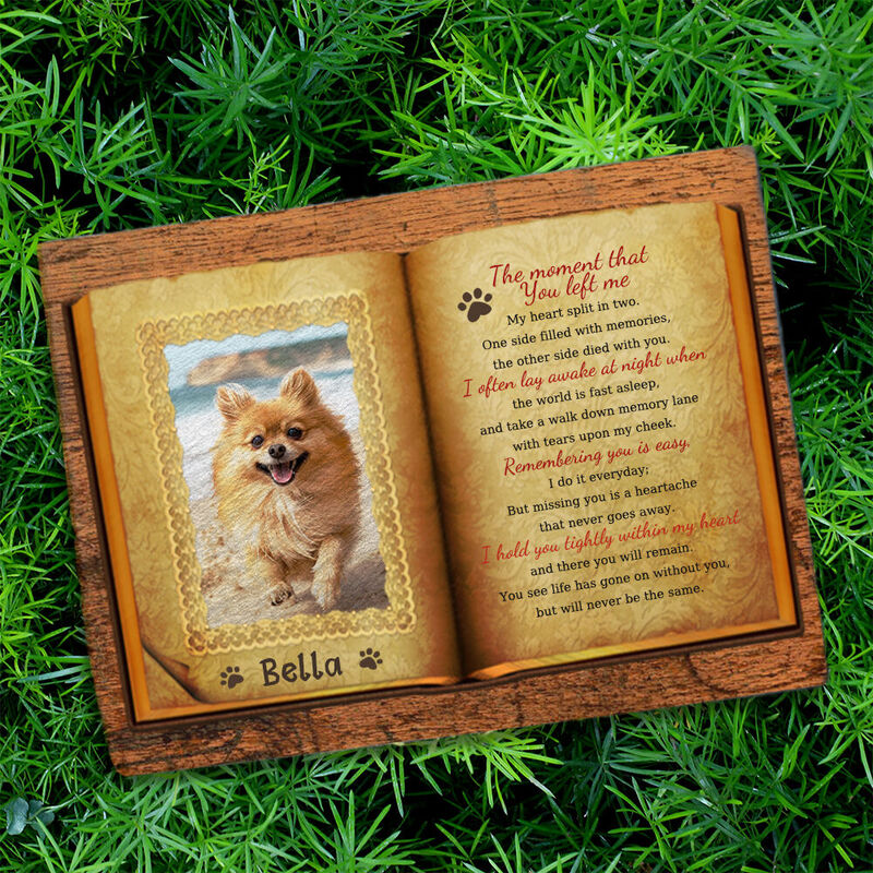 Personalized Memorial Stone Slate Grave Marker Sympathy Gift For Pet Owners