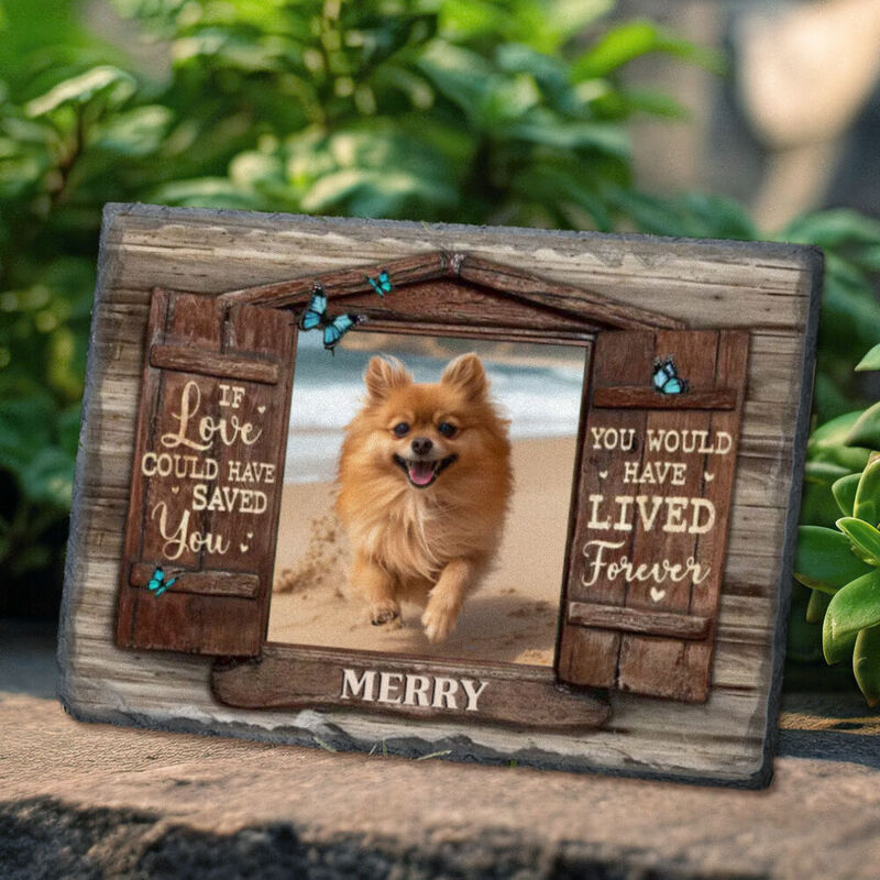 Personalized Dog Memorial Stone Dog Gravestones Round Shape Stones for Pet Lover