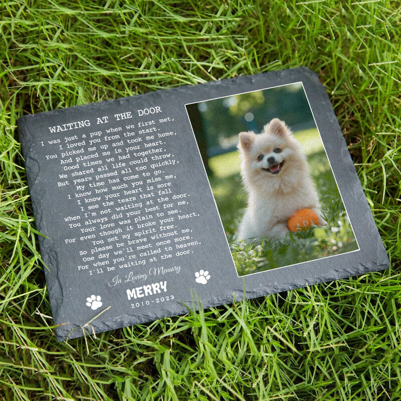 Personalized Memorial Stone Dog Tombstone Garden Stone for Pet Owners