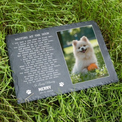 Personalized Memorial Stone Dog Tombstone Garden Stone for Pet Owners