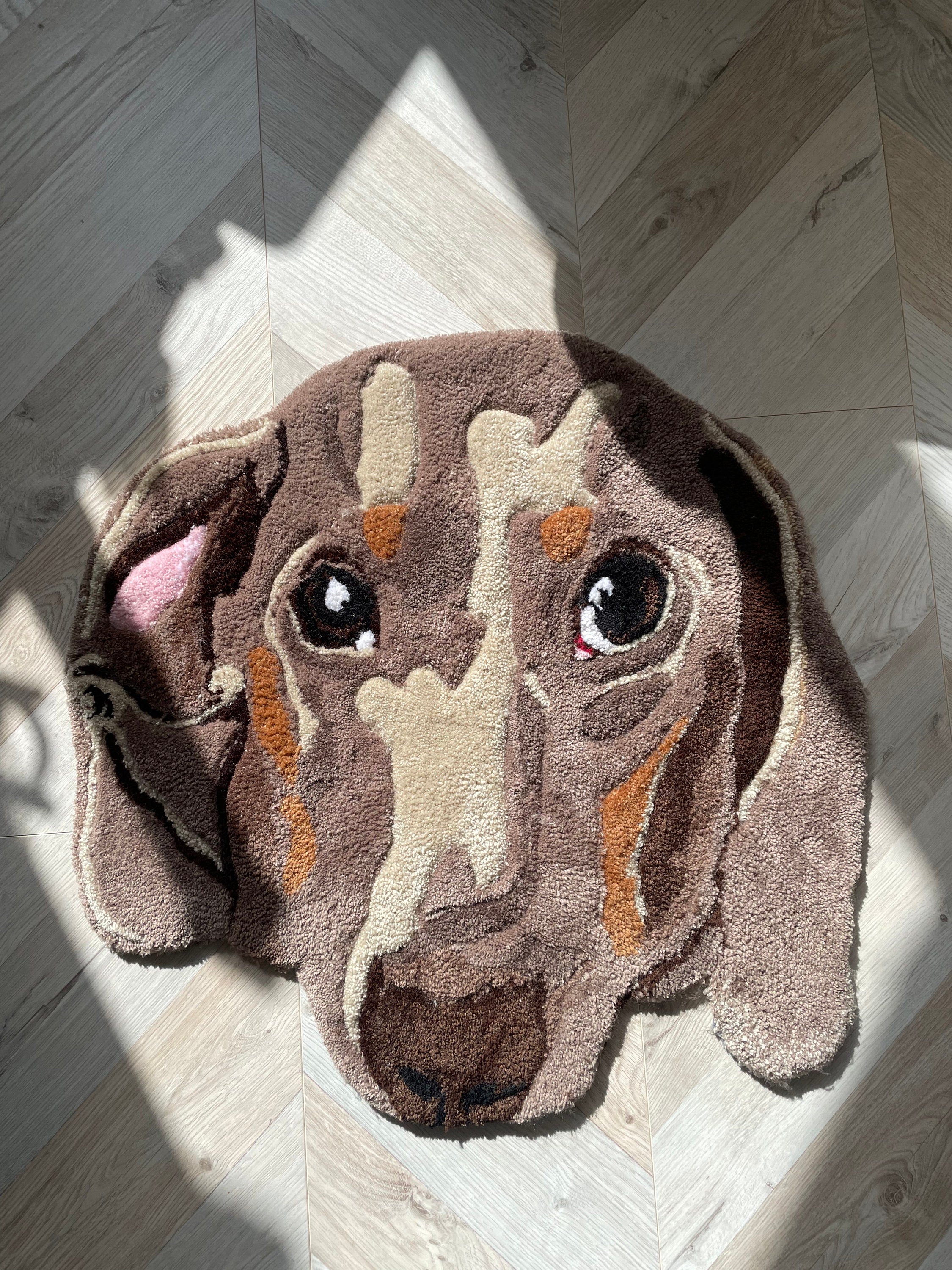 Custom Pet Rug - Tufted Rug - Personalised Pet Dog Portrait Rug