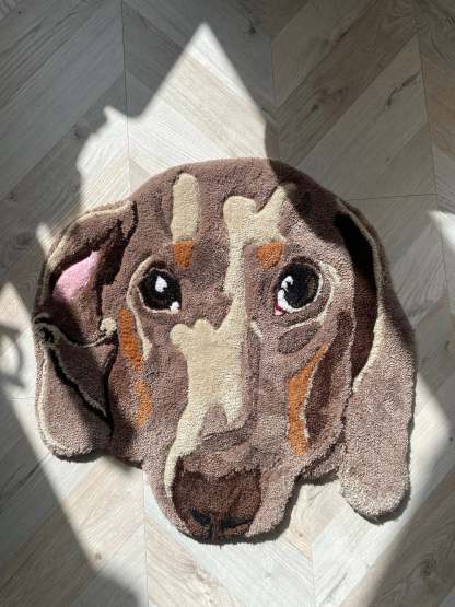 Custom Pet Rug - Tufted Rug - Personalised Pet Dog Portrait Rug