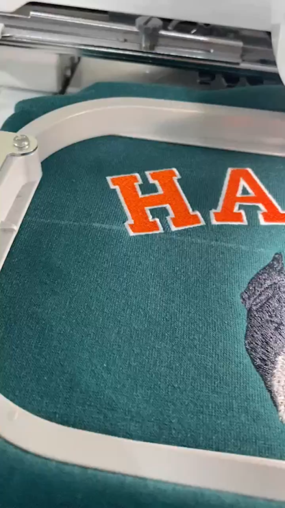 Personalized Sweatshirt with "HANK" Pet Portrait Embroidery
