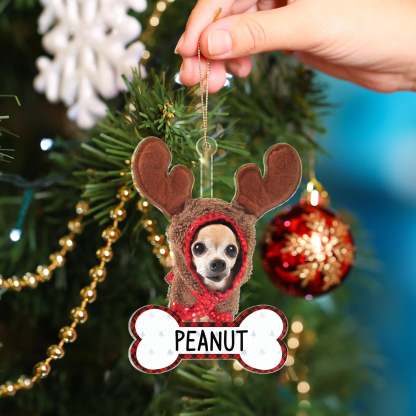 Custom Photo Funny Dog Cat Personalized Cutout Acrylic Ornament