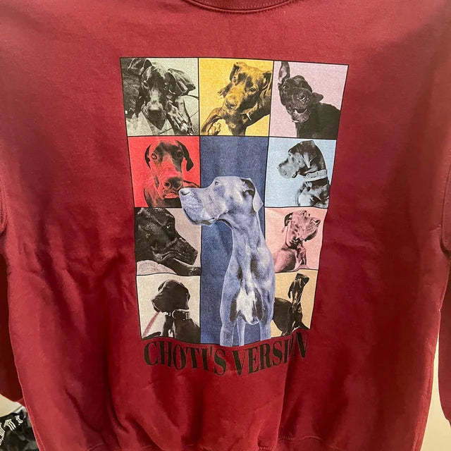 Custom Eras Tour Pet Shirt - Personalized Dog Crewneck with Custom Text and Photo