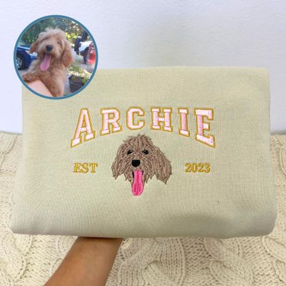 Personalized Varsity Dog Embroidered Sweater For Dog Lovers