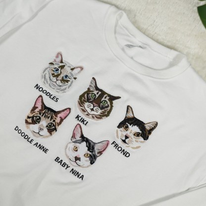 Custom embroidered pet T shirt, hoodie, sweatshirt embroidered Personalized-Artloverhouse