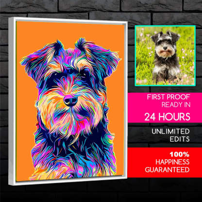 Custom Pet Portrait from Your Photo, Andy Warhol, Pop Art, Dog, Cat, Birthday, Memorial, Gift, One of a Kind-Artloverhouse