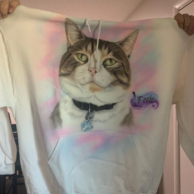 Pet Portrait Custom Airbrush Tee, Sweatshirt, or Hoodie – Hand-Painted and Photo-Realistic from Your Image