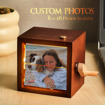 📽️ Custom Photos Hand-Crank Flipbook Box – Capture Your Furry Memories in Motion 🐾