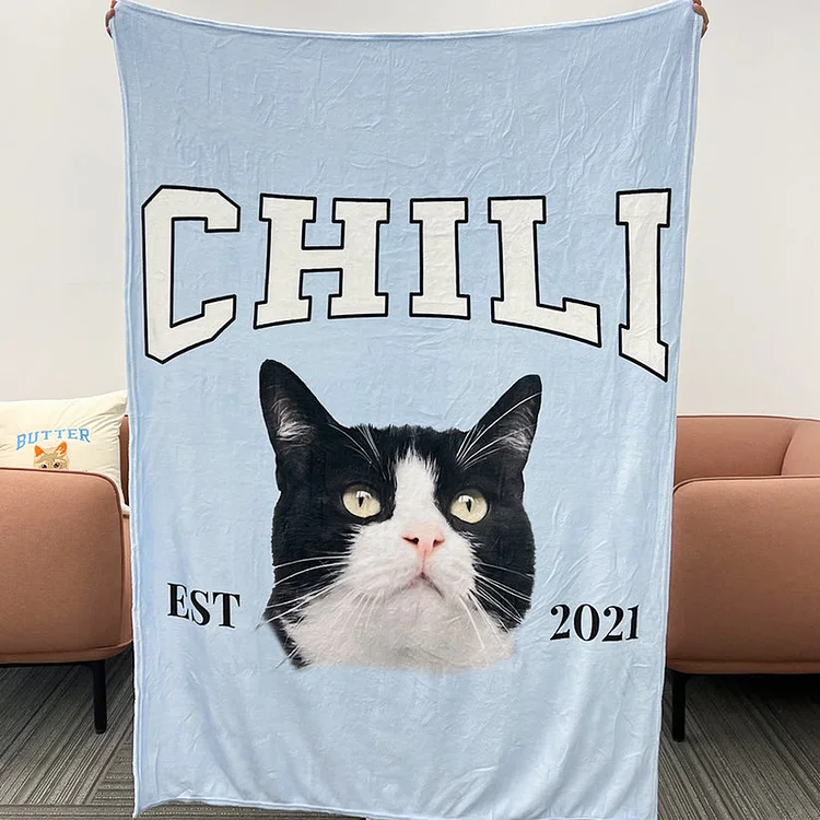 Custom Pet Portrait Blanket
