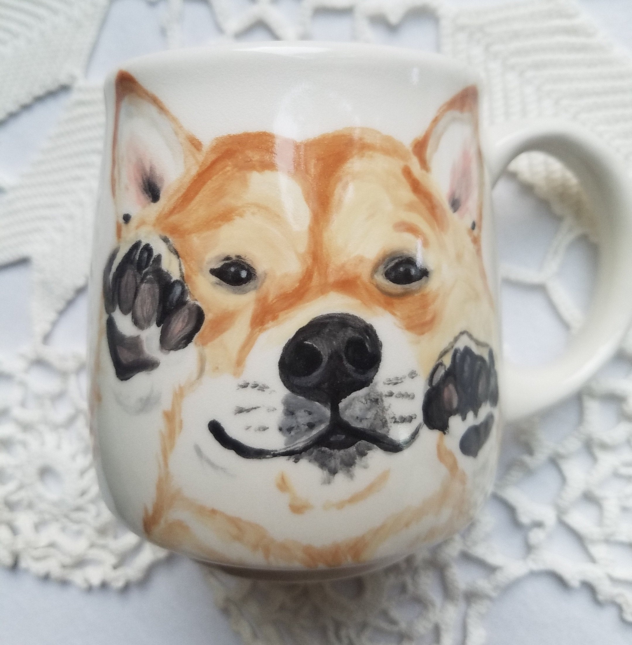 Hand Painted Pet Custom Mug Cat Mug Dog Mug Pet Mug