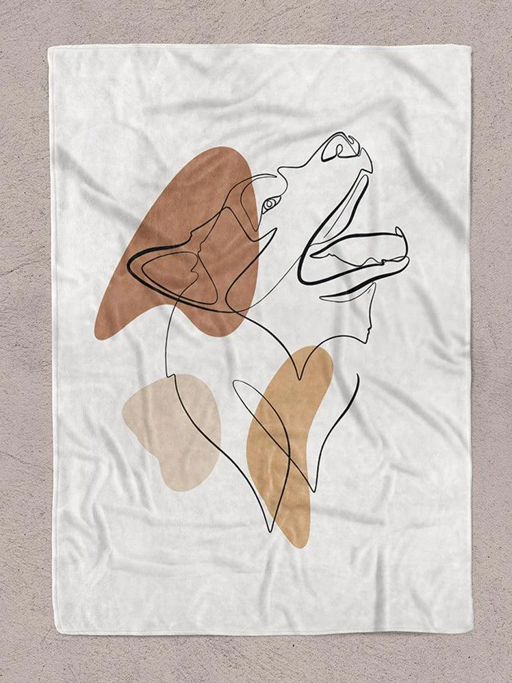 Custom Pet Line Art Blanket