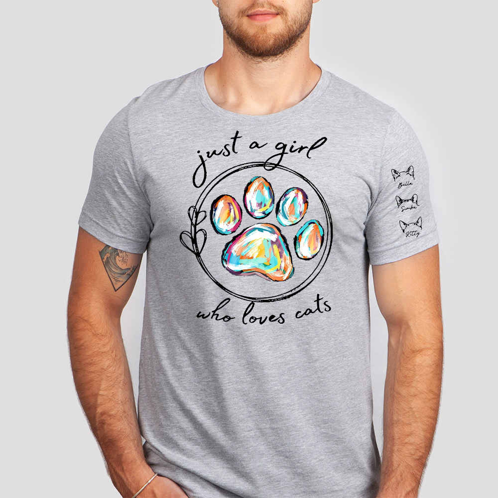 Just A Girl Who Loves Dogs - Dog Personalized Custom Unisex Sweatshirt With Design On Sleeve - Gift For Pet Owners, Pet Lovers