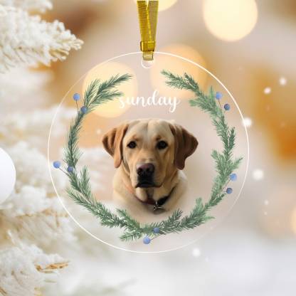 Personalized Pet Ornament, Custom Dog Christmas Ornament, Pet Ornament Using Photo