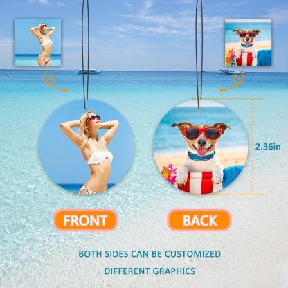 Custom Air Freshener for Car - Double Sided photo Personalized Air Freshener for Car