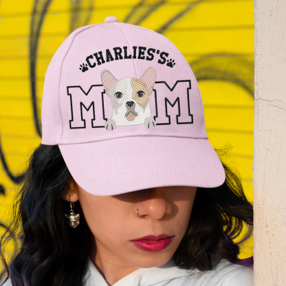 Custom Embroidered Pet Portrait Baseball Cap, Dog Mom Hat, Dog Dad Hat