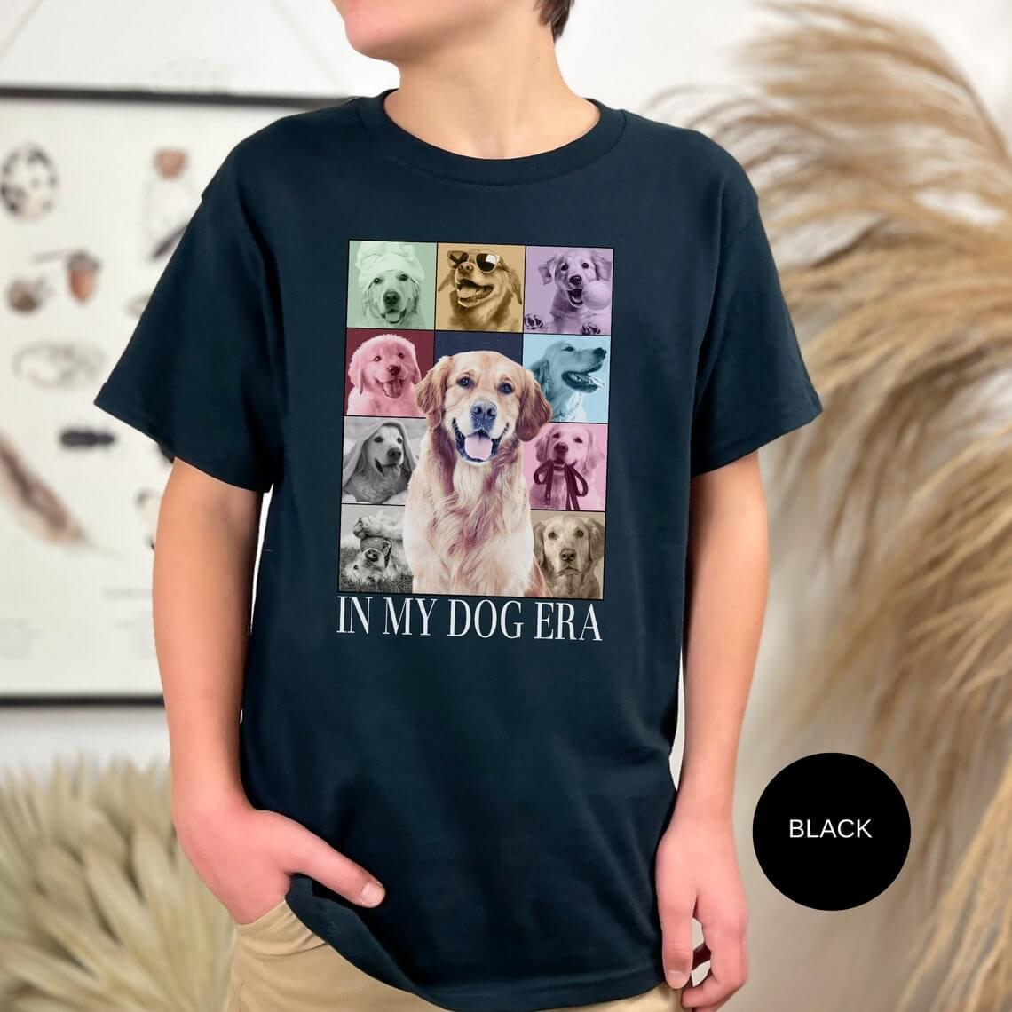 Custom Eras Tour Pet Shirt - Personalized Dog Crewneck with Custom Text and Photo